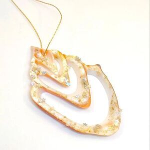 Seashell Conch Slice Glitter Gold